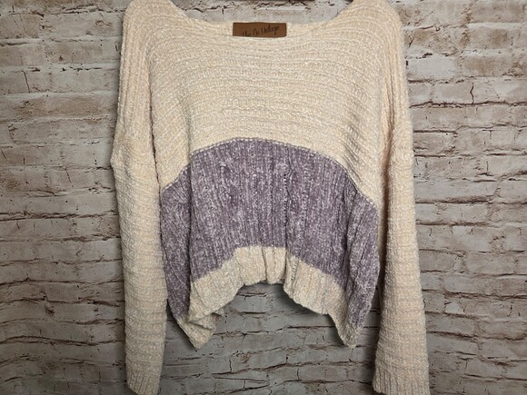 the nu vintage Sweaters - The Nu Vintage Crop Top Sweater Size Small Graphic Sweater Long Sleeve Womens